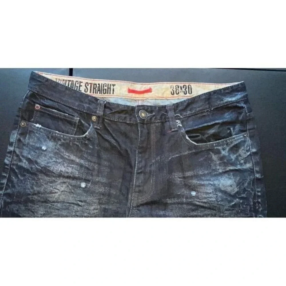 Converse One Star Premium Denim Vintage Straight distressed Jeans size 36 x 30